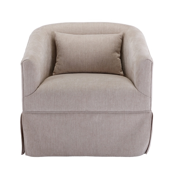 360-Degree Swivel Metal Base Accent Armchair Modern Linen Padded Seat Living Room Accent Chairs， Soft Comfortable Chair