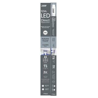 Feit Electric 6-Watt 12 in. T5 G5 Type A Plug and Play Linear LED Tube Light Bulb Cool White 4000K (24-Pack) T512840LED24