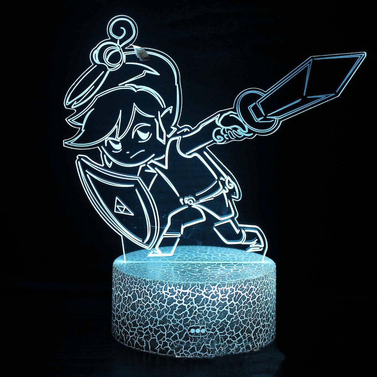 The Legend Of Zelda Illusion Lamp 3d Night Light With 16 Color Change Remote Control，room Dcor