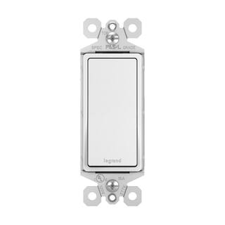 Legrand radiant 15 Amp 120-Volt Single-Pole Momentary Contact Garbage Disposal DecoratorRocker Light Switch White TM870STMWCC6