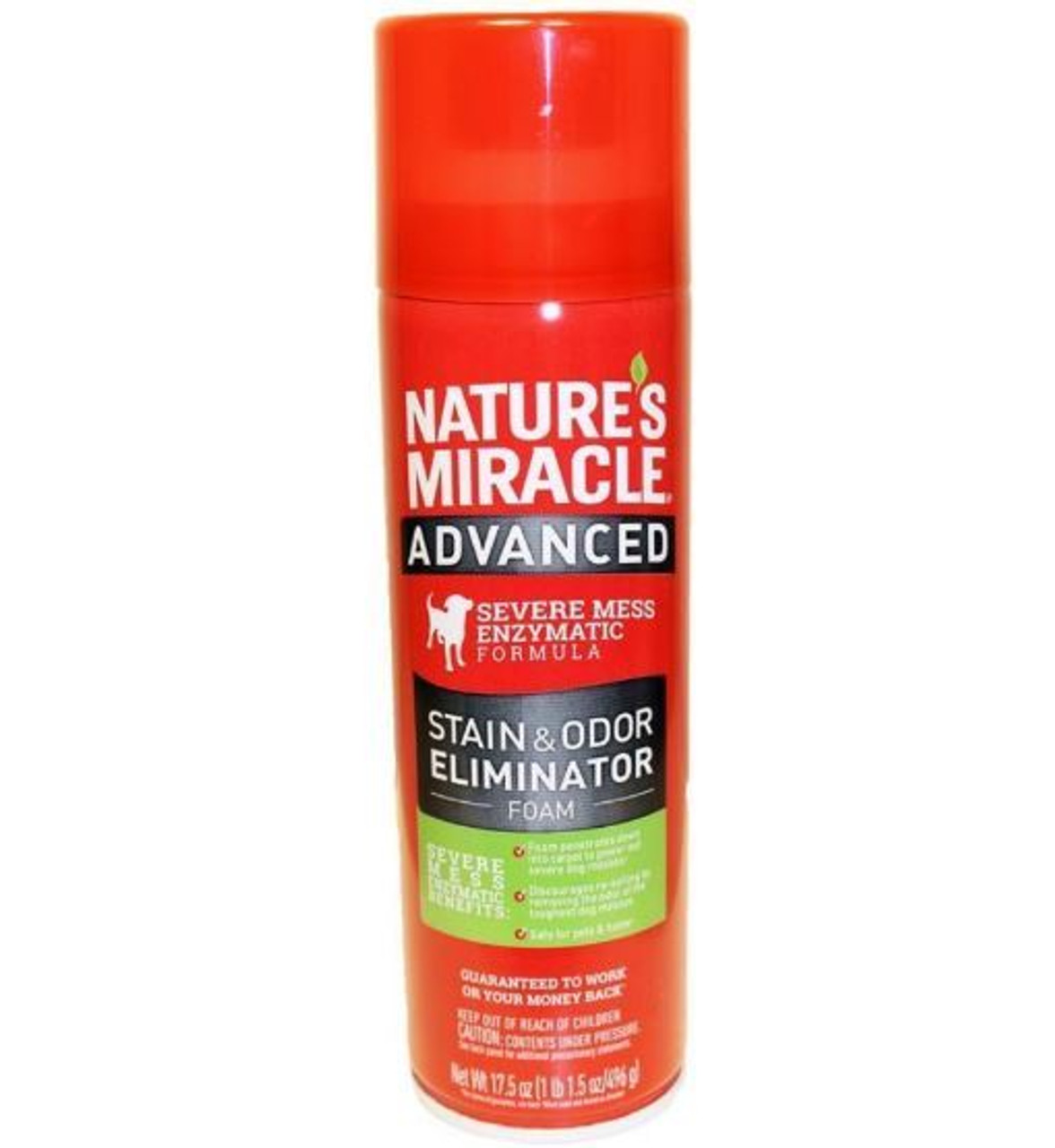 Nature's Miracle Advanced Dog Stain and Odor Foam， 17.5 oz. Aerosol Can