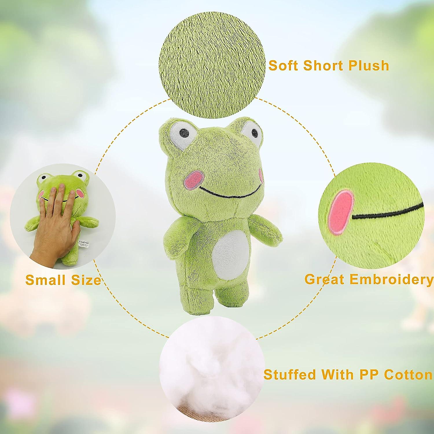 Super Soft Frog Stuffed Animal Plush Toy， Cute Frog Plush Doll， Standing Frog Plushie Toy Gift For Kids Children Baby Girls Boys Toddlers， 10