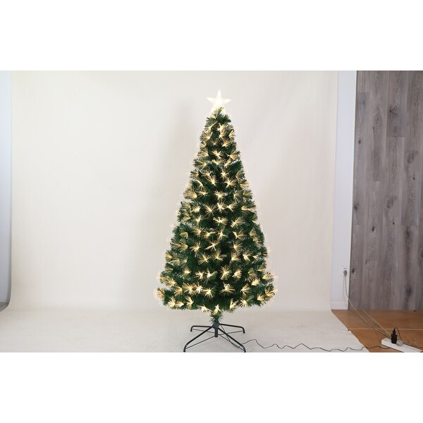 Christmas Tree with warm fiber lights