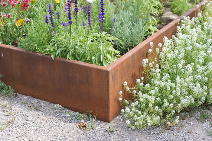 Steel Landscape Edging Flower Bed Edging Corten Steel Garden Edging silver landscape edging metal