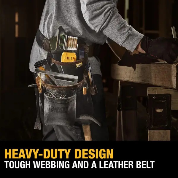 DEWALT Leather Tool Pouch and Belt