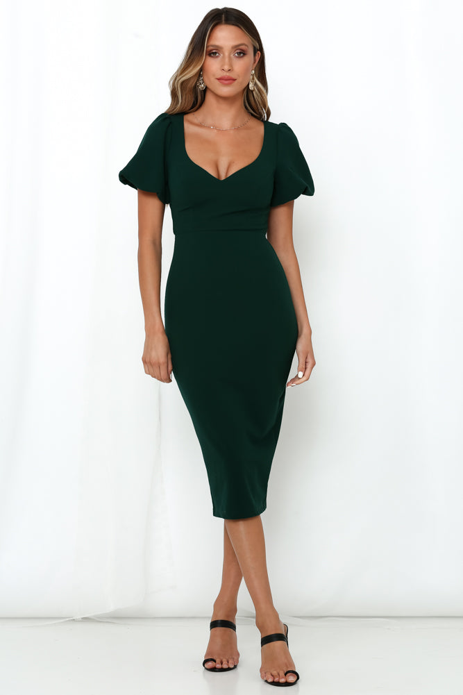 Lost My Invitation Midi Dress Khaki