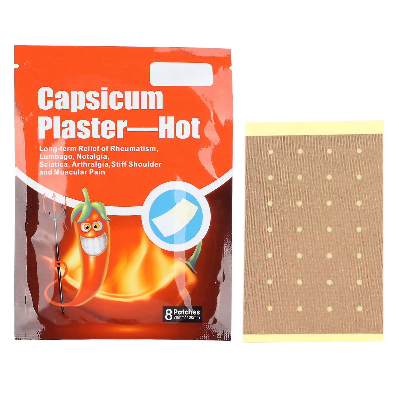 Sumifun 8pcs Hot Capsicum Plaster Pain Relief Patches For Joints Back Shoulder Arm Muscle Relaxing