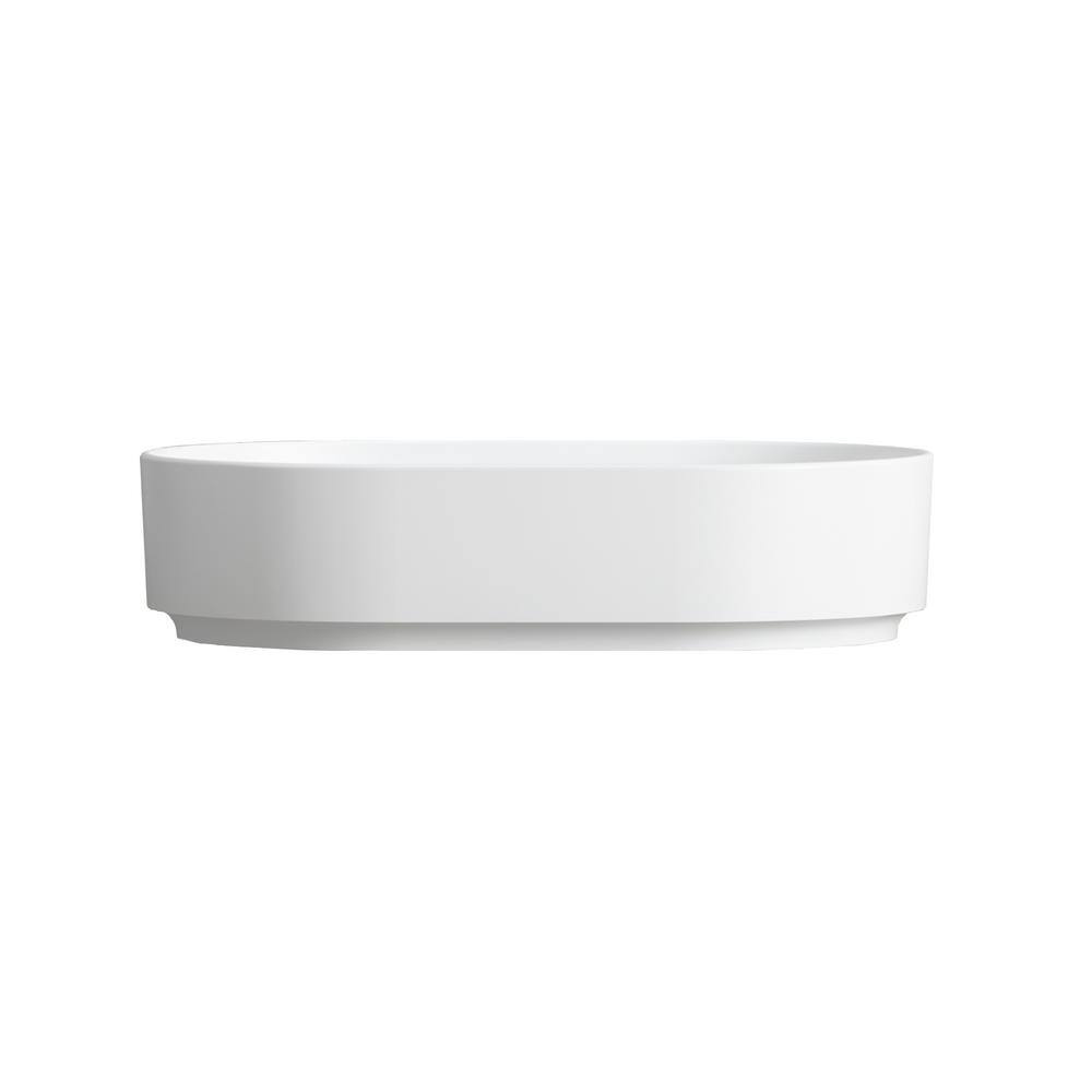 HBEZON 5.3 in. Depth White Solid Surface Rectangular Vessel Sink RS-W1240-23IN