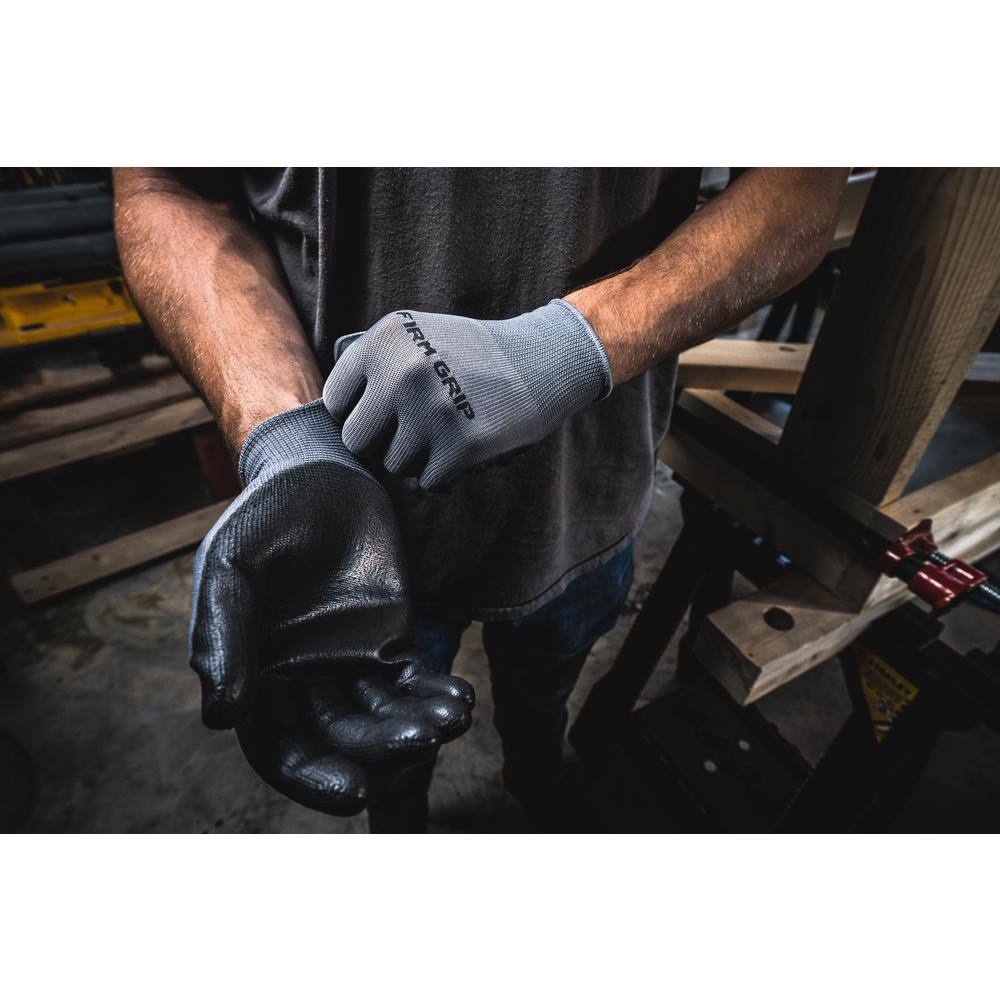 FIRM GRIP Large Polyurethane Grip Work Gloves (4-Pack) 65212-042