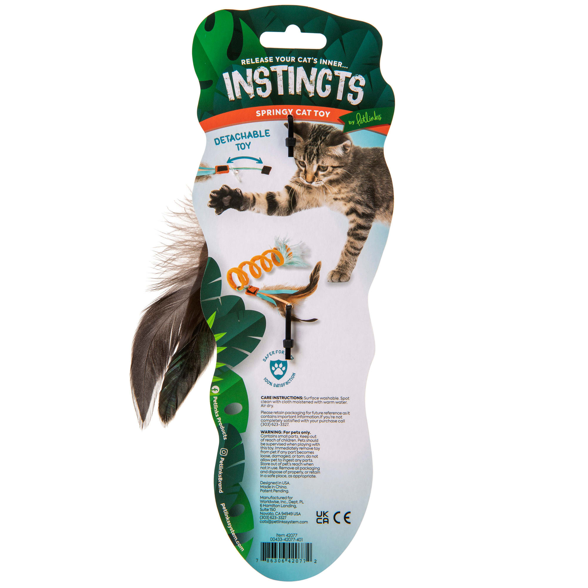 Petlinks Instincts Crazy Coil Cat Toy， Small