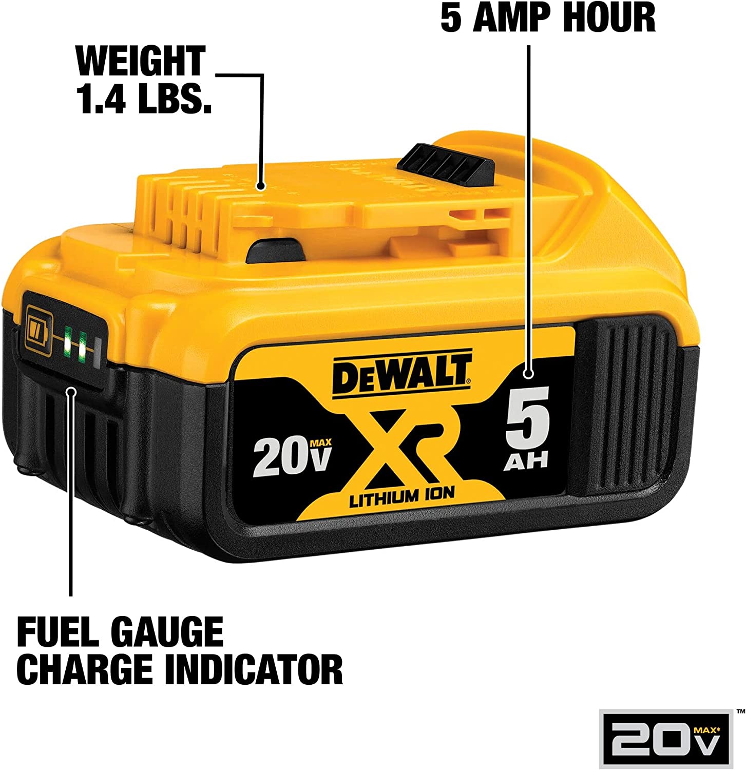 2 Pack New Sealed Dewalt Battery 20-Volt MAX Premium Lithium-Ion 5.0Ah Battery DCB 205 20V Max Xr Usa Stock Fast Shipping