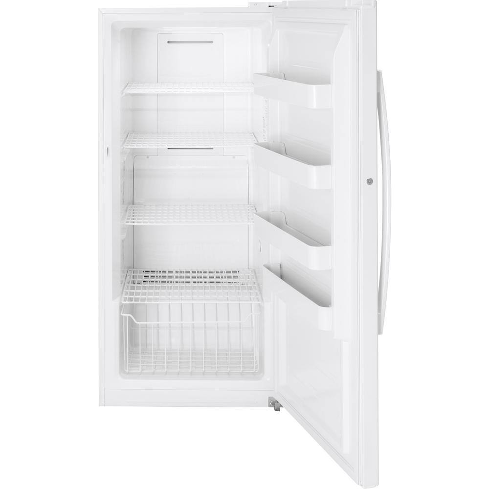 GE Garage Ready 14.1 cu. ft. Frost Free Defrost Upright Freezer in White FUF14SMRWW