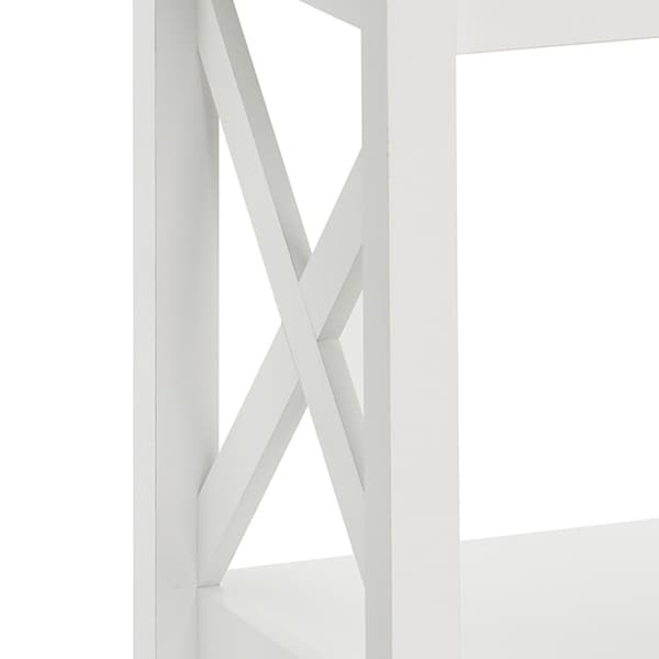 The Gray Barn Xanadu Hill X-frame Two-tier End Table with Shelf