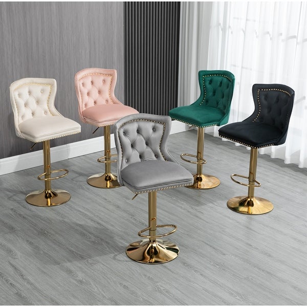 With Back and Footrest Counter Height Bar Stools (2PC SET )