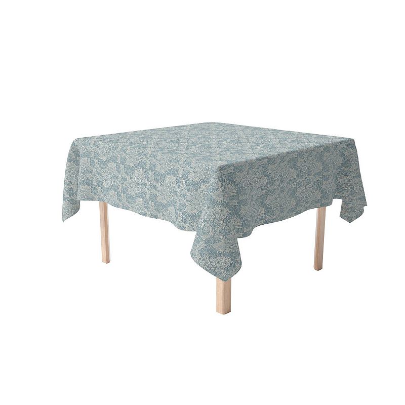 Square Tablecloth， 100% Cotton， 52x52， Floral 73