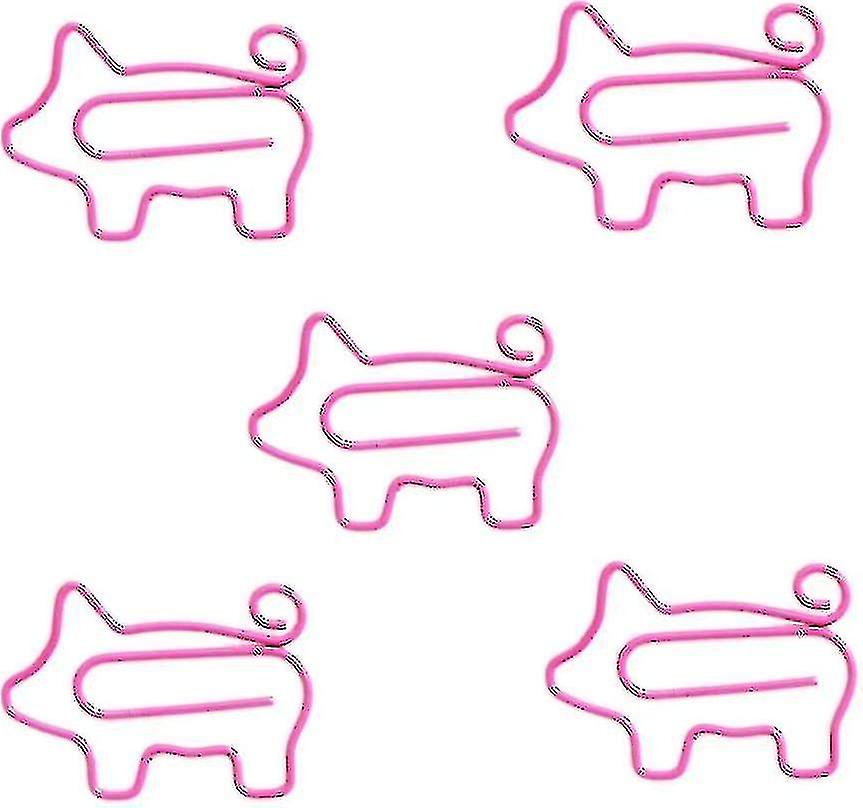 Pink Paper Clip Cute Animal Pig Shaped Bookmark