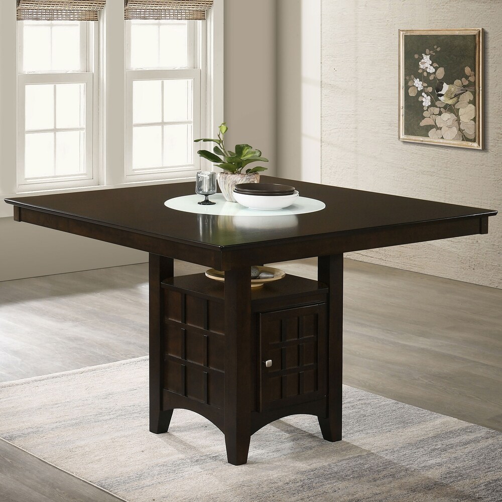 Coaster Furniture Clanton Square Counter Height Dining Table Cappuccino   51.50'' x 51.50'' x 37.75''