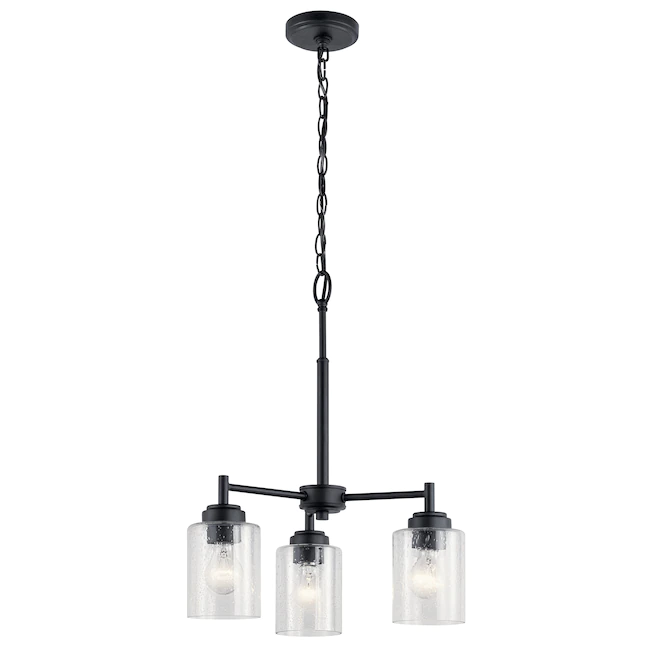 Kichler 44029BK Winslow 3-Light Black Modern/Contemporary Chandelier