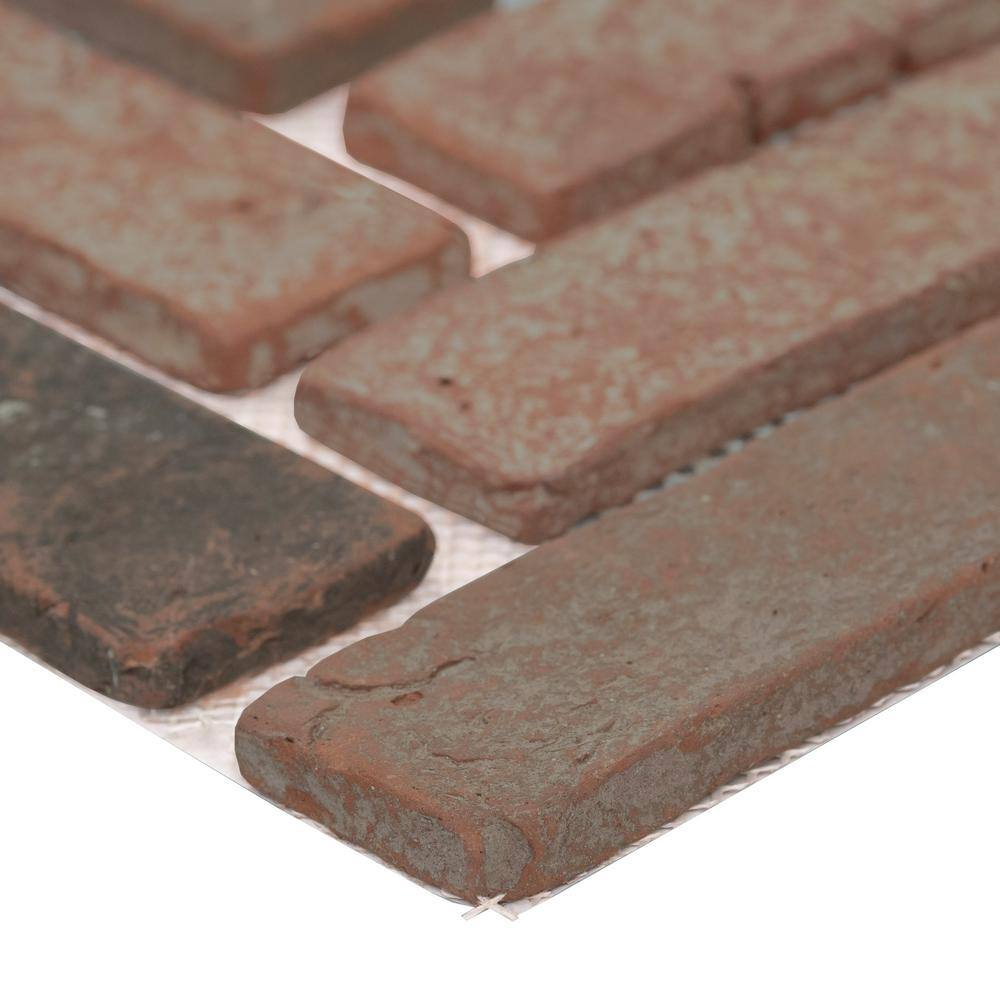 MSI Noble Red Clay 12.5 in. x 25.5 in. Brick Herringbone Mosaic Floor and Wall Tile (8.7 sq. ft.Case) CLAHB-NOBRED2X7