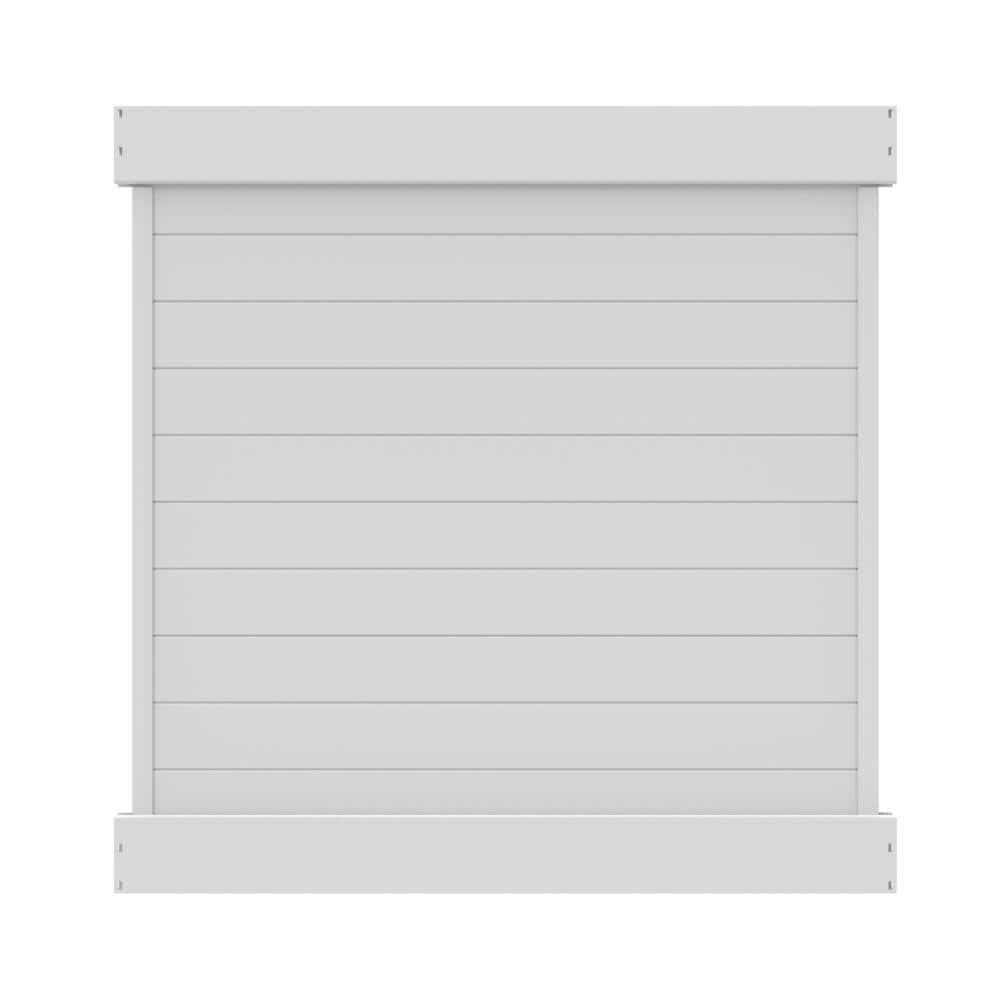 Barrette Outdoor Living Horizontal Fence 6 ft. x 6 ft. Vinyl Privacy Panel Kit White 73045598