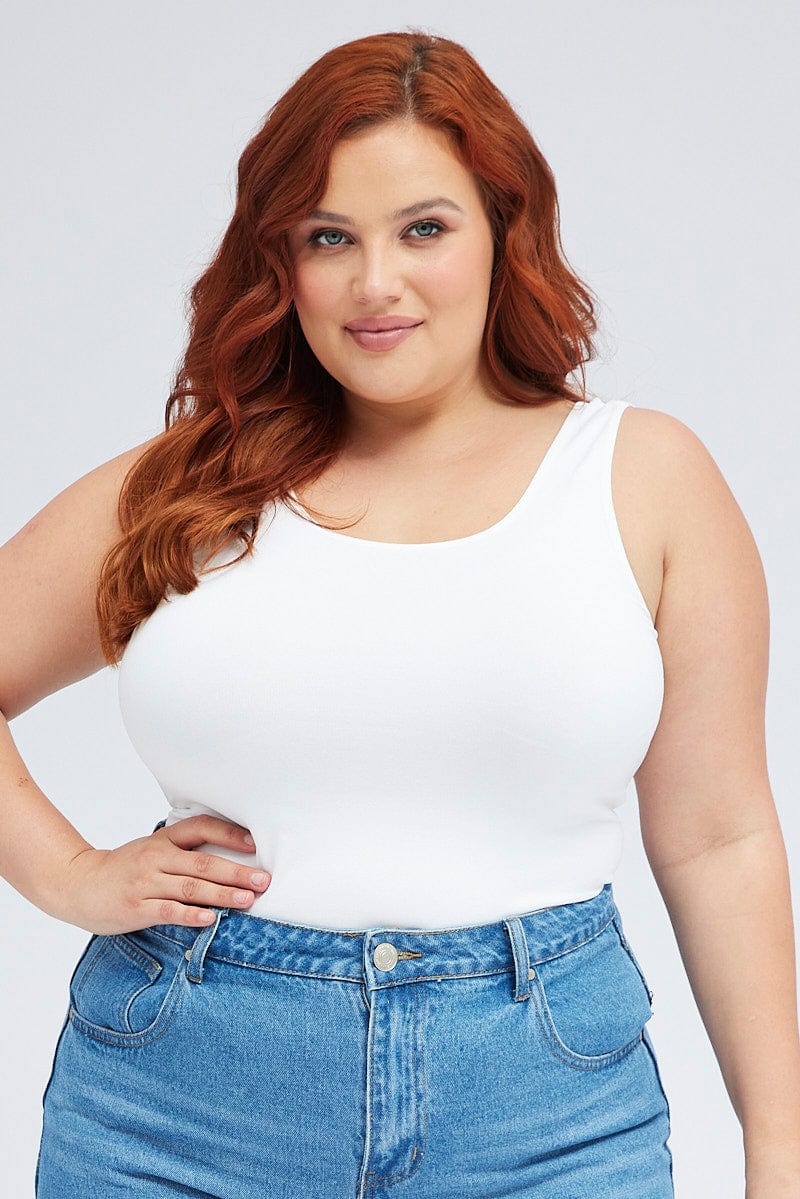 White Tank Top Seamless