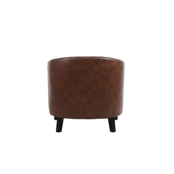 Modern Accent Barrel Chair Living Room Chair With Nailheads