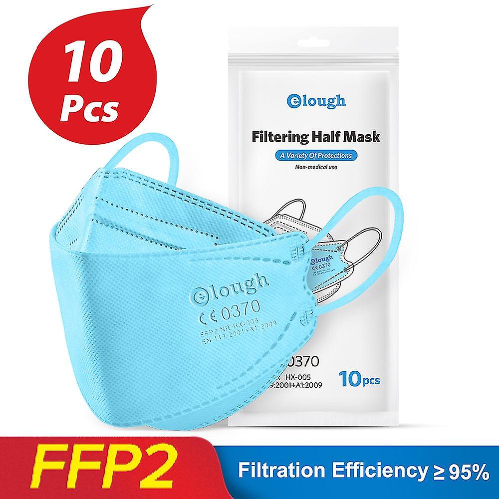 Miman 100pcs Ffp2 Adult Mask Protective Mask 4-layer Protective Mask Double Melting Dust-proof Pollution 3d Mask