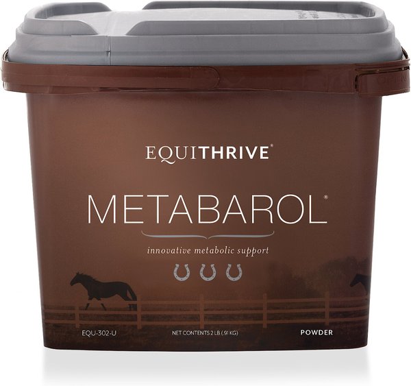 Equithrive Metabarol Metabolism Support Powder Horse Supplement， 2-lb tub