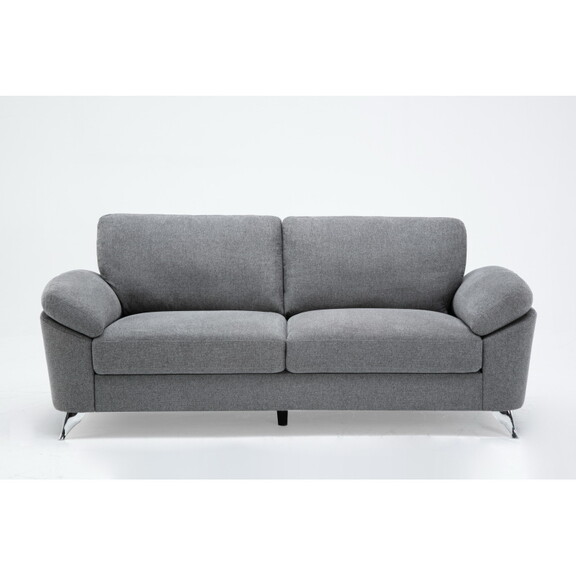 Villanelle Light Gray Linen Sofa Loveseat Chair Li...