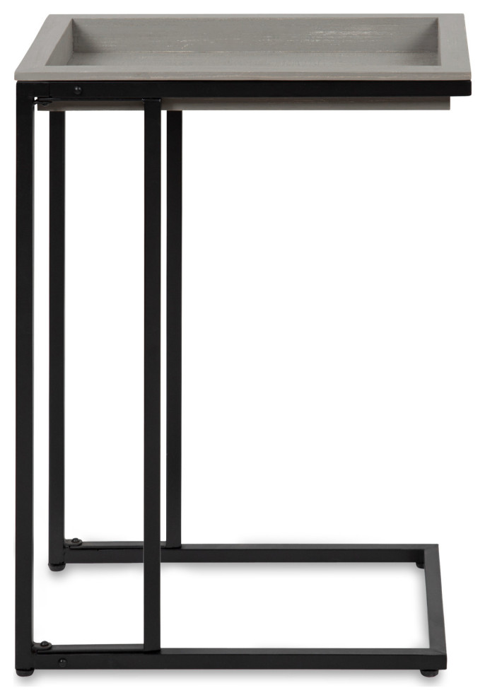 Lockridge Wood and Metal C Table   Farmhouse   Side Tables And End Tables   by Uniek Inc.  Houzz