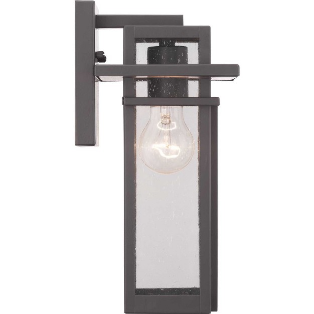 Progress Lighting Boxwood 1 light Outdoor Wall Lantern In Antique Bronze With Clear Seeded Glass Shade