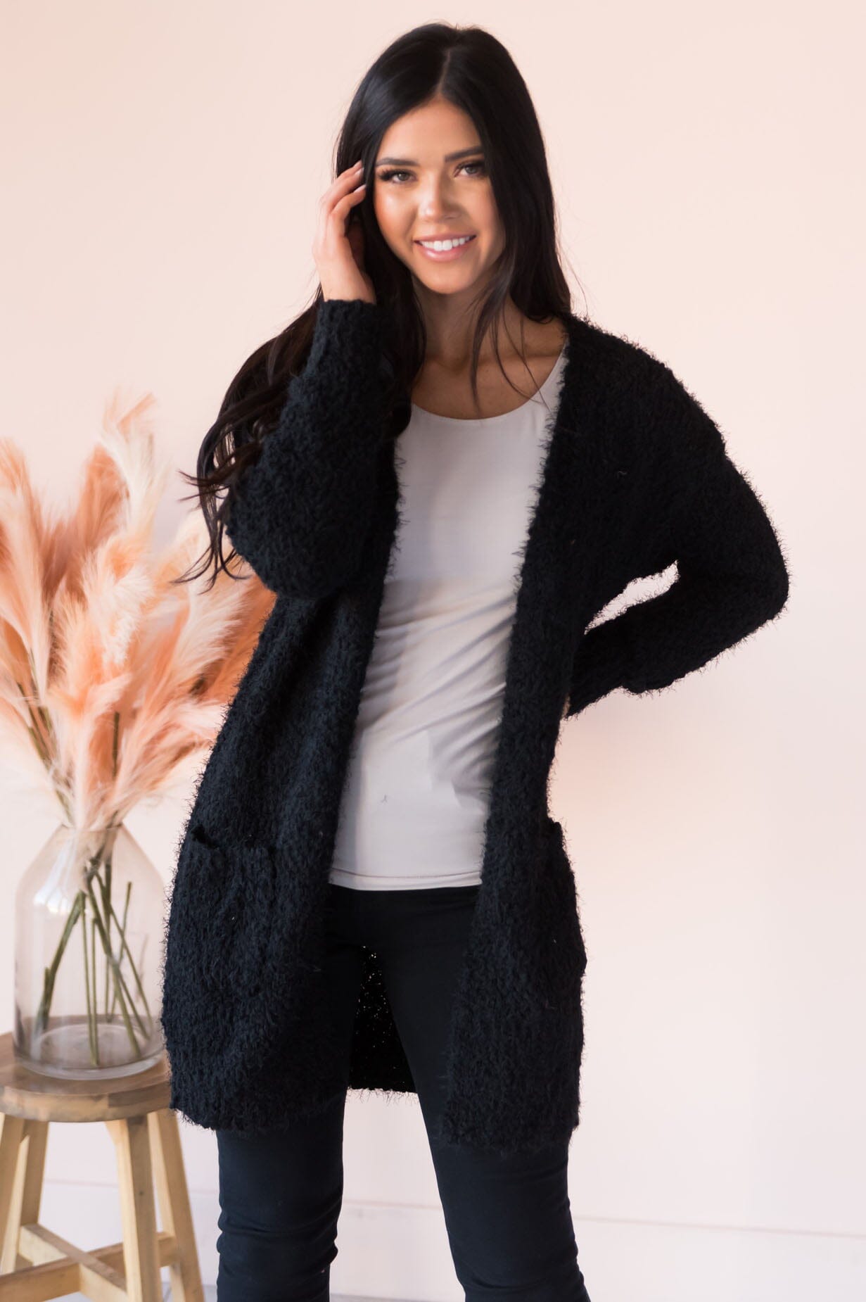 Soft & Cuddly Modest Sweater Cardigan