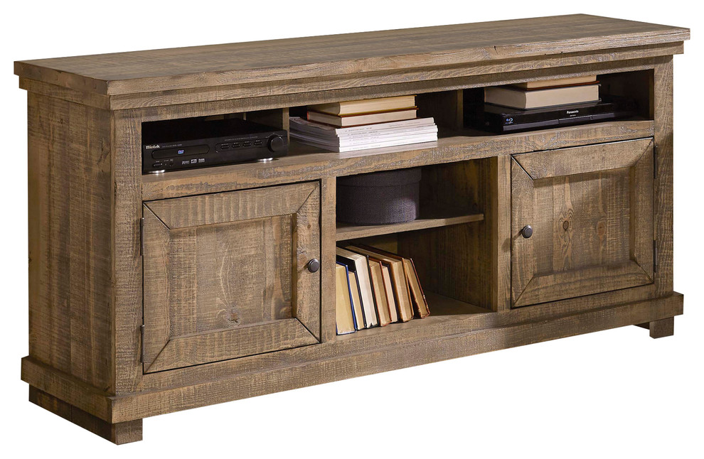 Willow Entertainment 64 quotConsole   Farmhouse   Entertainment Centers And Tv Stands   by Homesquare  Houzz