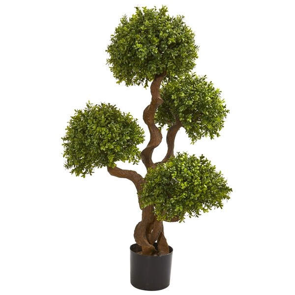 3.5' Four Ball Boxwood Artificial Topiary Tree