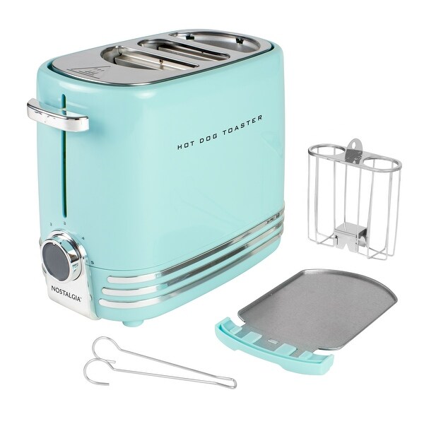 Nostalgia Adjustable 5 Setting Retro Pop Up Hot Dog Toaster