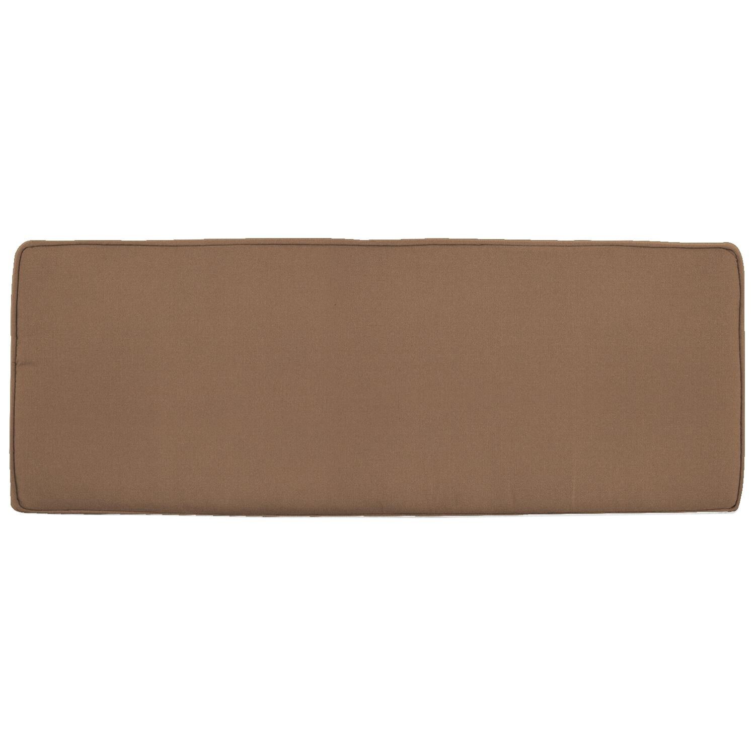 Sunbrella Canvas Cocoa Small Outdoor Replacement Bench Cushion W/ Piping By Signature