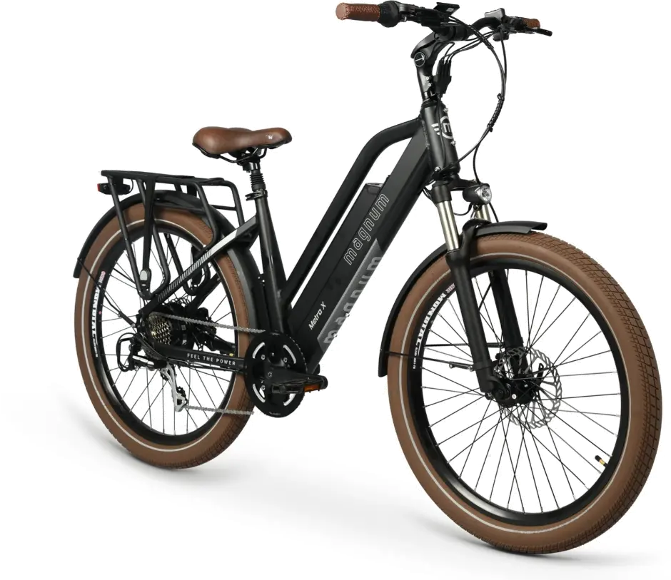 Magnum Metro X Mid Step Black and Silver Electric Bike