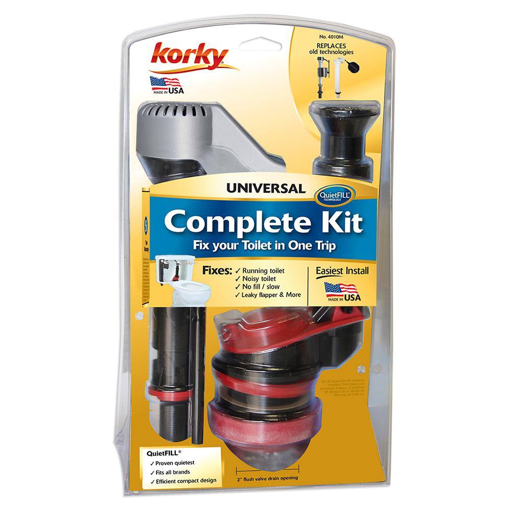 Korky QuietFILL Platinum Complete Universal Toilet Repair Kit 4010MC