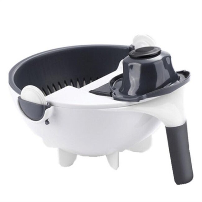 Vegetable Cutter with Drain Basket Portable Kitchen Tool   normal