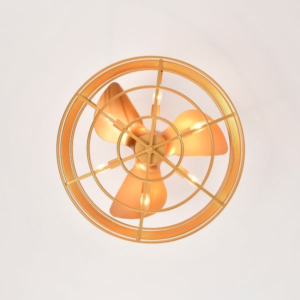 Antler 23 Inch Gold Ceiling Fan Fanderlier 6 Light with Remote Shopping - The Best Deals on Ceiling Fans | 39270037