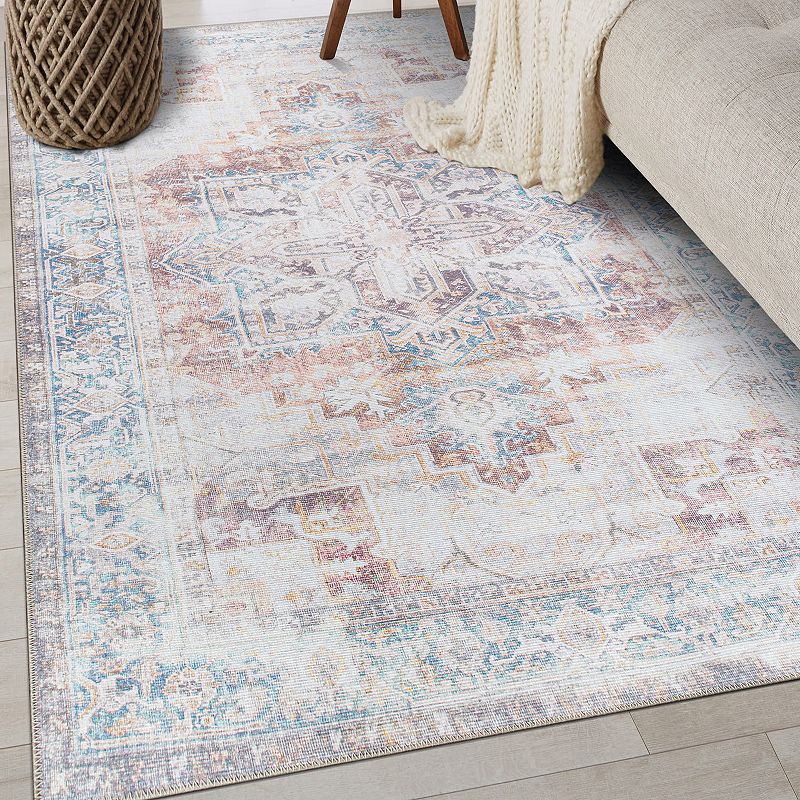 World Rug Gallery Bohemian Distressed Machine Washable Area Rug