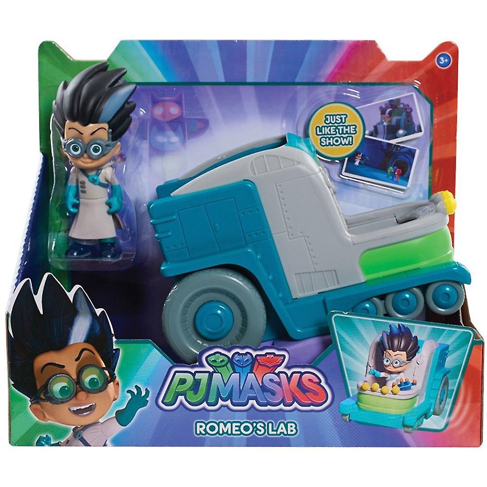 PJ Masks pyjamasheroes vehicle + figure， Romeo ' s Lab