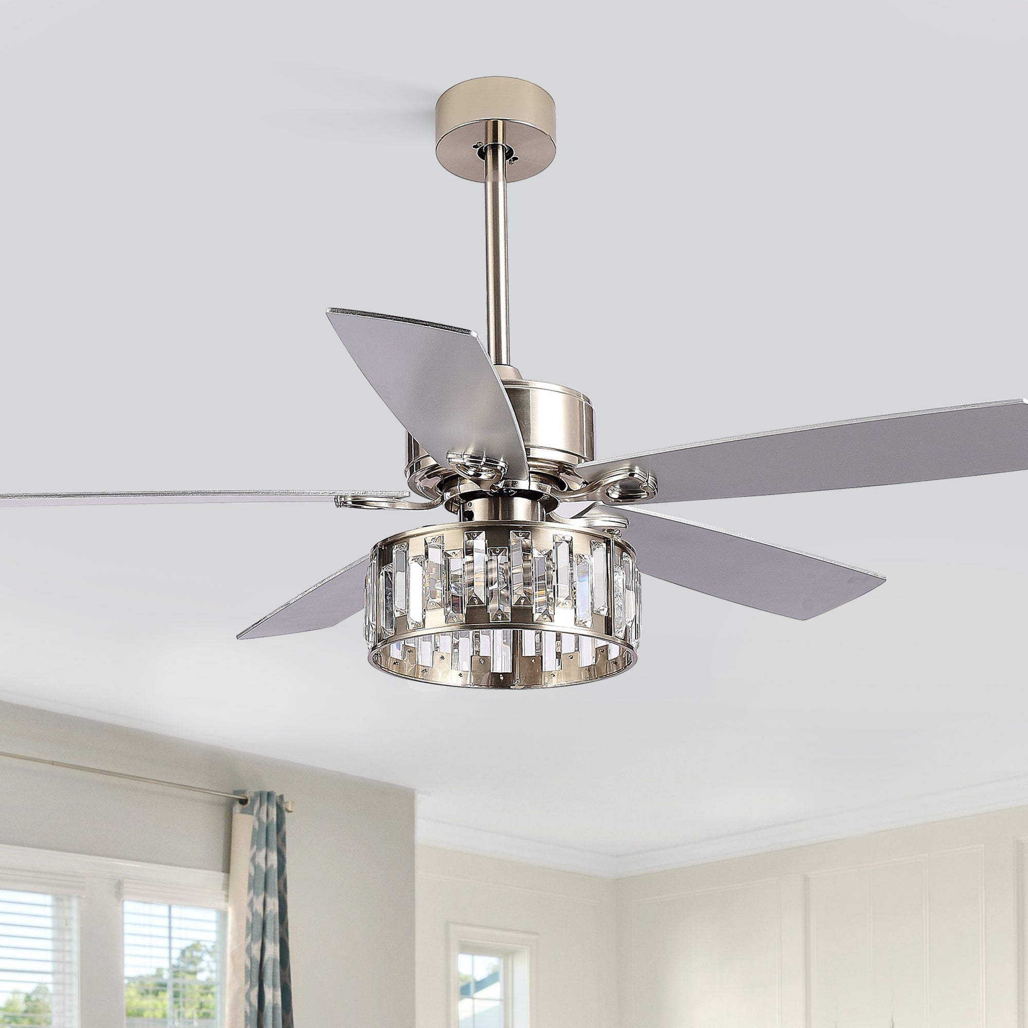 52-IN Reversible Crystal Ceiling Fan Fandelier with Remote Shopping - The Best Deals on Ceiling Fans | 40369832