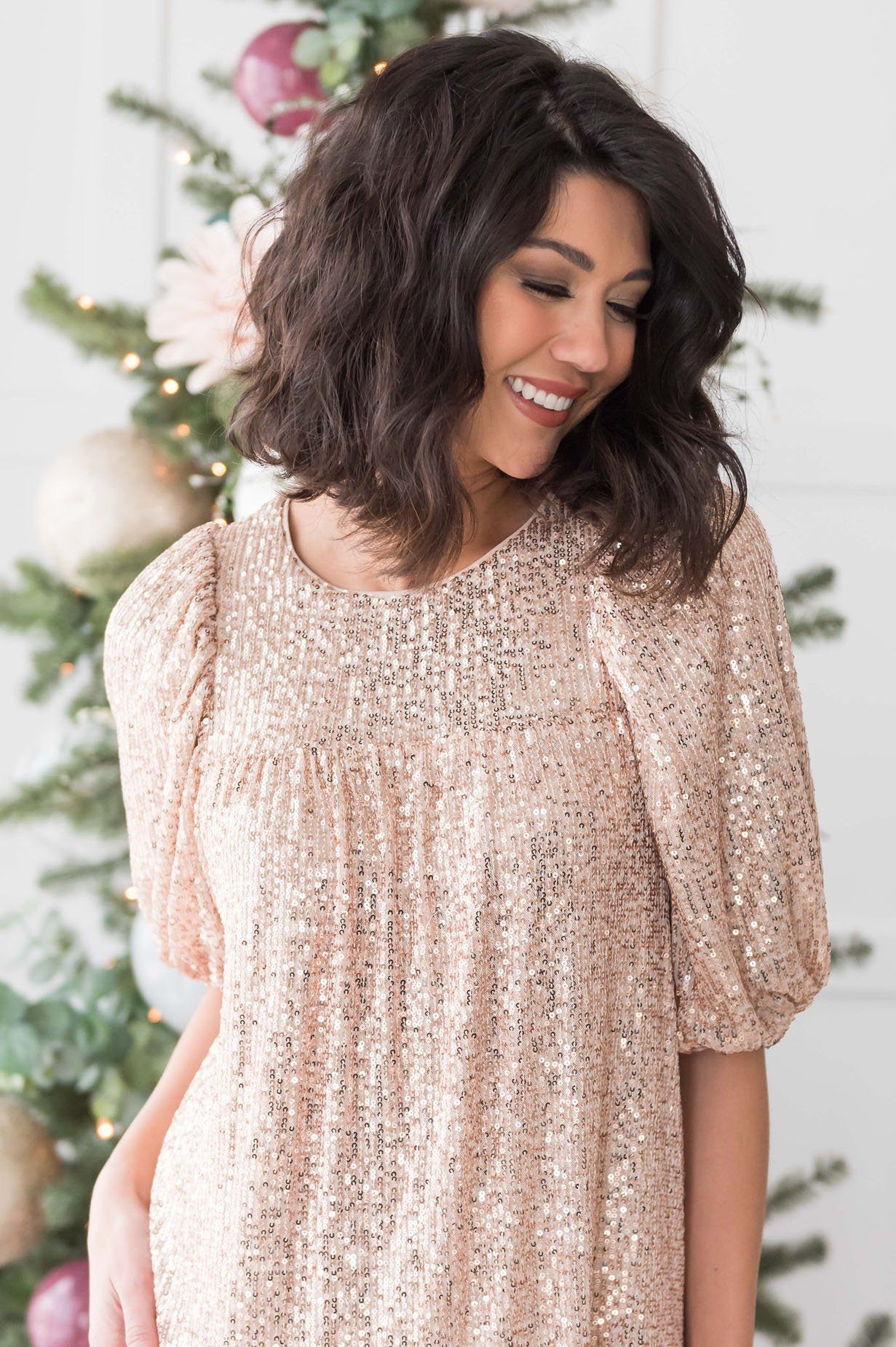 The Rose Gold Tierra Modest Dress