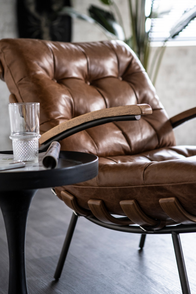 Cognac Mid Century Armchair  Eleonora Bastiaan   Midcentury   Armchairs And Accent Chairs   by Luxury Furnitures  Houzz