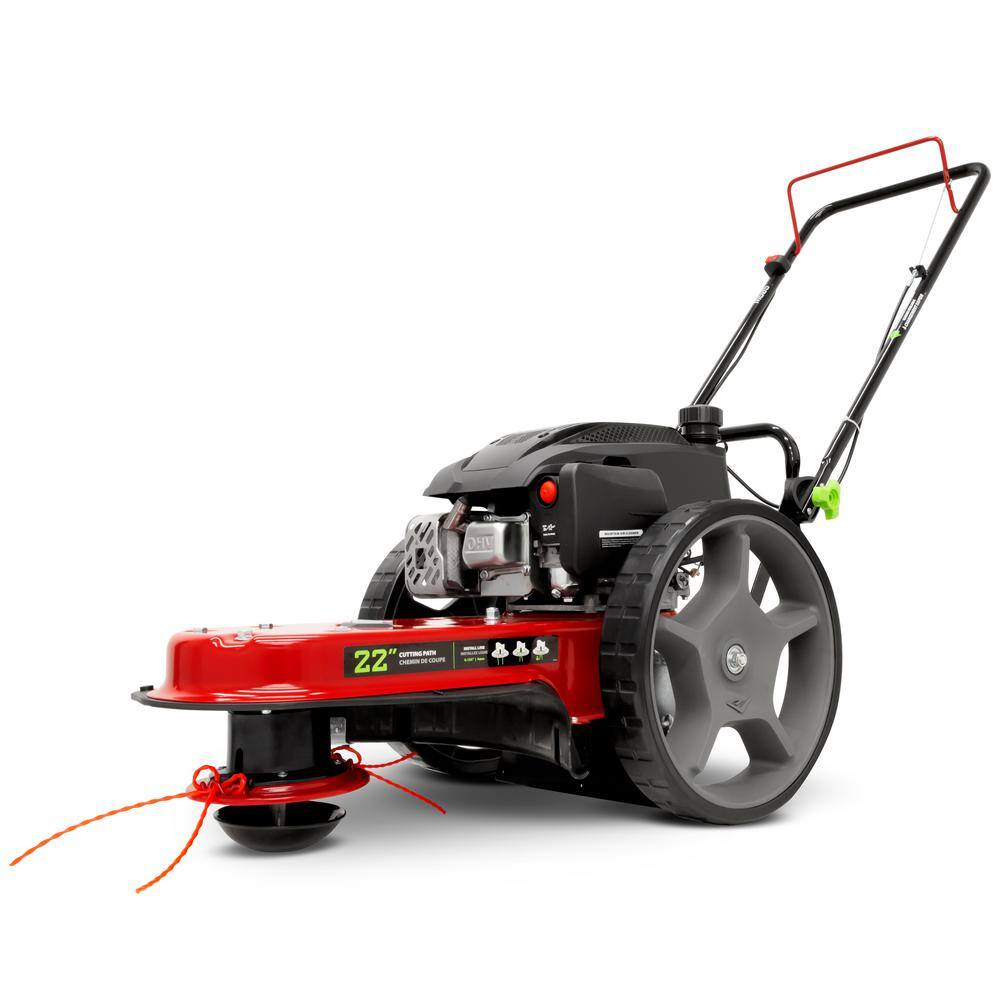 Earthquake 22 in. Cutting Width with 160cc 4-Cycle Gas Viper Engine Walk Behind String Mower 40314