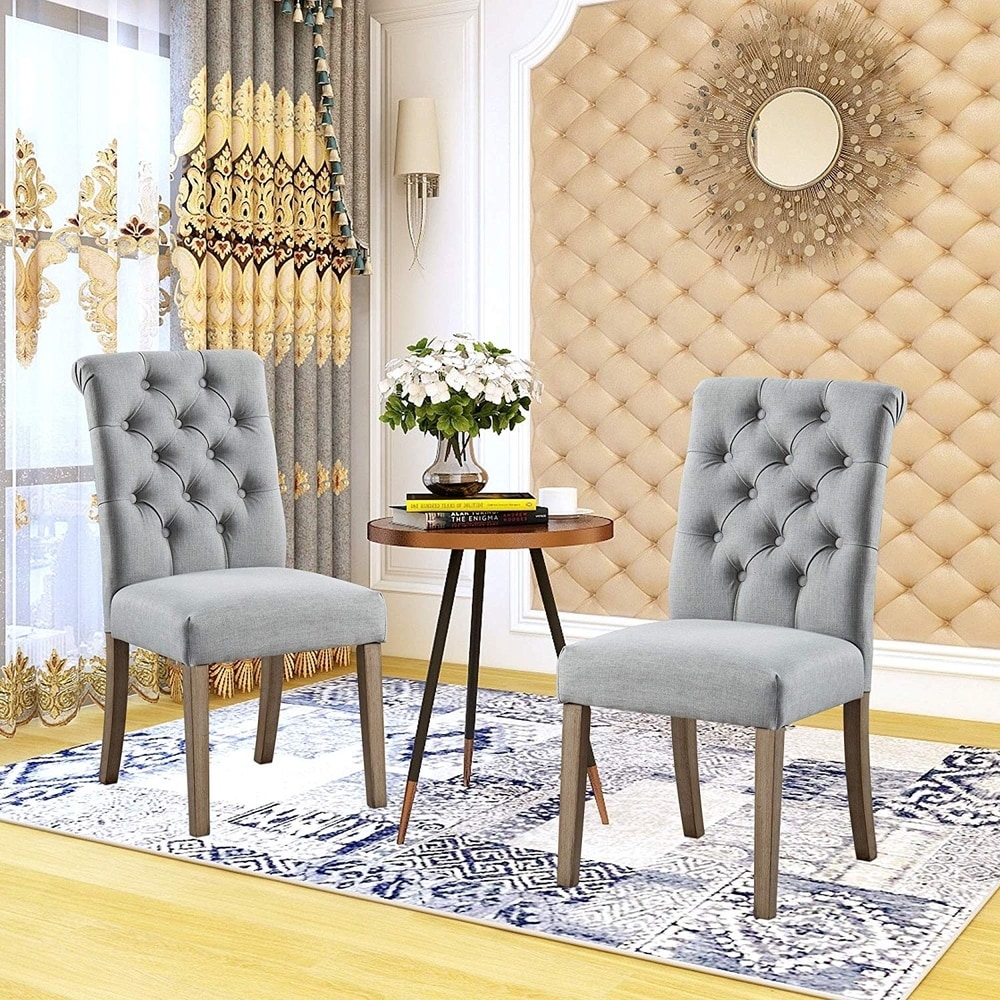 Copper Grove Bruzual Grey Upholstered Armless Wood Accent Chairs (Set of 2)