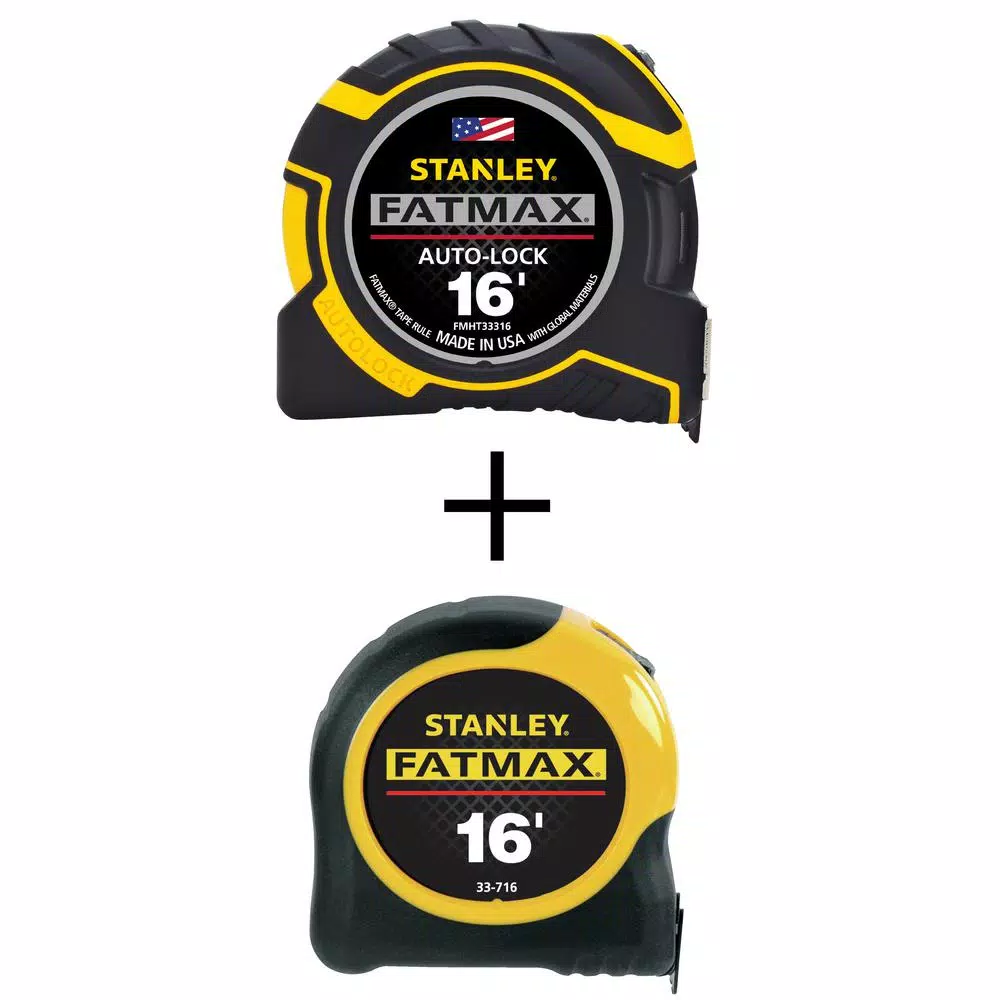 Stanley FATMAX 16 ft. Autolock Tape Measure with Bonus 16 ft. FATMAX Tape Measure and#8211; XDC Depot