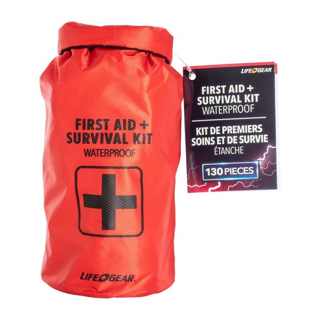 Life gear 130pc Waterproof Dry Bag First Aid Survival Kit