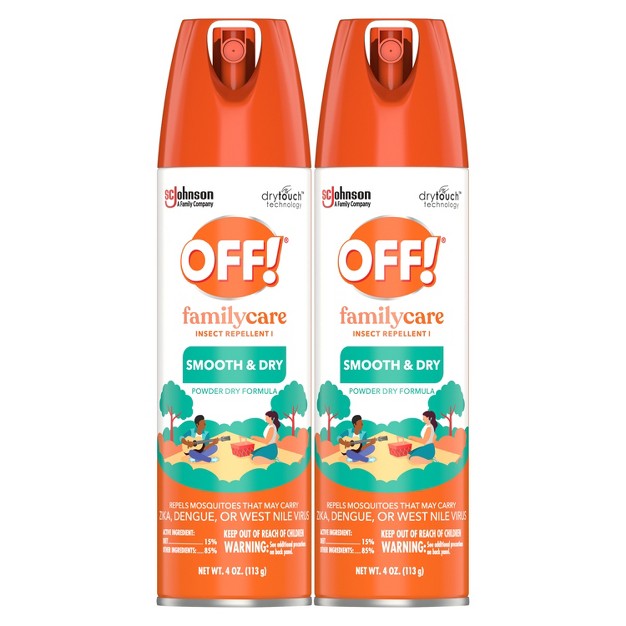 Off 2pk Familycare Smooth amp Dry Personal Bug Spray 4oz